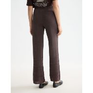 Снимка на SCOTCH&SODA WOMEN'S METALLIC POINTELLE KNITTED TROUSER IN CHOCOLATE PLUM METALLIC 5