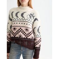 Снимка на SCOTCH&SODA WOMEN'S METALLIC FAIR ISLE PULLOVER IN CHOCOLATE PLUM 6