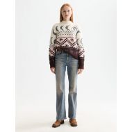 Снимка на SCOTCH&SODA WOMEN'S METALLIC FAIR ISLE PULLOVER IN CHOCOLATE PLUM 7