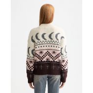 Снимка на SCOTCH&SODA WOMEN'S METALLIC FAIR ISLE PULLOVER IN CHOCOLATE PLUM 5