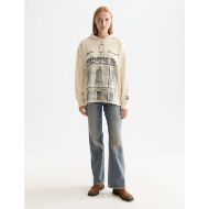 Picture of SCOTCH&SODA WOMEN'S 750 YEARS ARTWORK HOODIE IN SANDSHELL 7