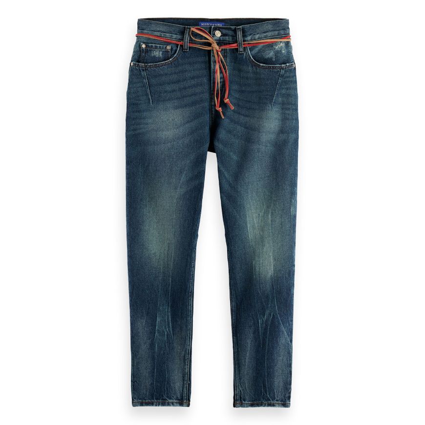 Picture of SCOTCH&SODA MEN'S DEAN LOOSE TAPERED JEANS - GREEN TOUCH