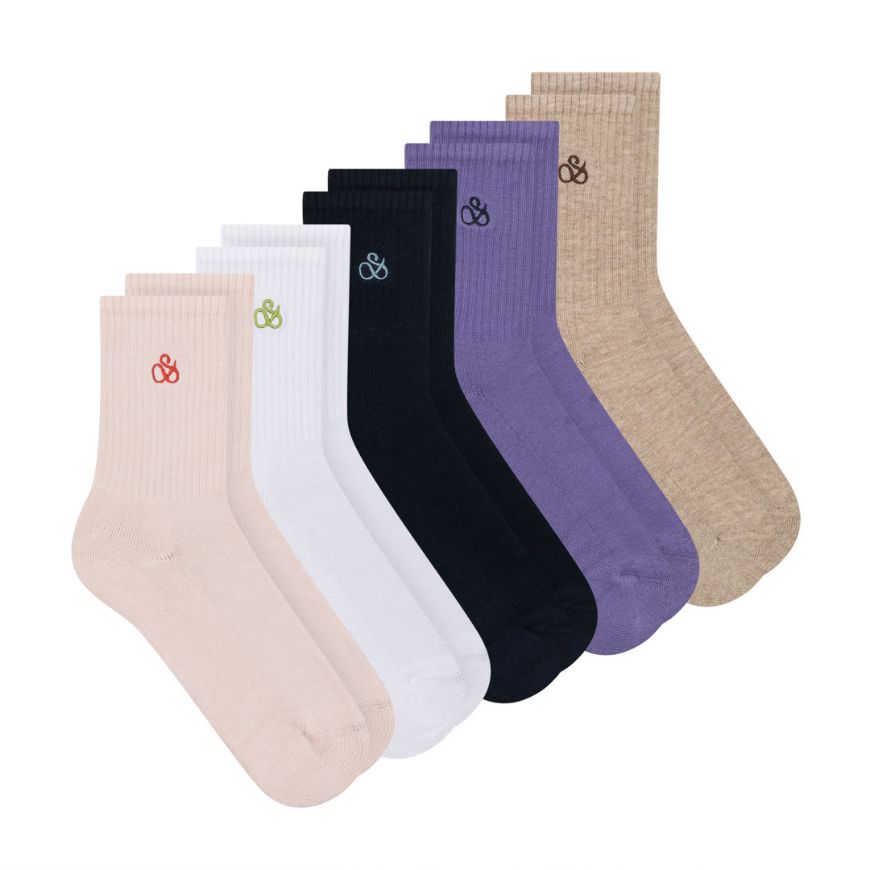 Снимка на SCOTCH&SODA WOMEN'S 5PACK 1/2 TERRY GIFT BOX CREW IN MULTICOLOUR