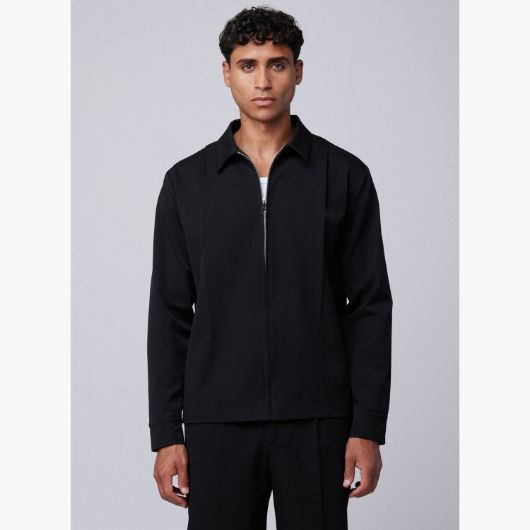 Show details for OTP MEN'S PLEATED OVERSHIRT IN BLACK 3 - FanPoint Picture of OTP MEN'S PLEATED OVERSHIRT IN BLACK 3