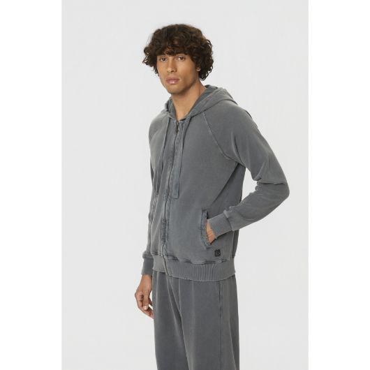 Показвай детайлите за DIRTY LAUNDRY МЪЖКИ СУИТШЪРТ THE RAGLAN FULLZIP В СИВО 2 - FanPoint Снимка на DIRTY LAUNDRY МЪЖКИ СУИТШЪРТ THE RAGLAN FULLZIP В СИВО 2