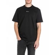 Picture of REPLAY MEN'S COTTON JERSEY T-SHIRT IN BLACK 1