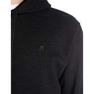 Picture of REPLAY MEN'S BRUSHED FLEECE FULL-ZIP HOODY WITH LOGO IN BLACK 3
