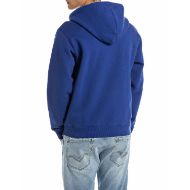 Picture of REPLAY MEN'S FULL-ZIP HOODY WITH LOGO IN ELECTRIC BLUE 2