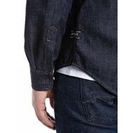 Picture of REPLAY MEN'S DENIM SHIRT WITH POCKETS IN DARK BLUE 4