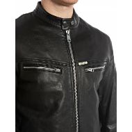 Снимка на REPLAY МЪЖКО КОЖЕНО ЯКЕ FULL-ZIP LEATHER BIKER JACKET В ЧЕРНО 8