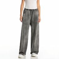 Picture of REPLAY WOMEN'S HIGH WAIST WIDE LEG JOGGER IN DARK GREY 1