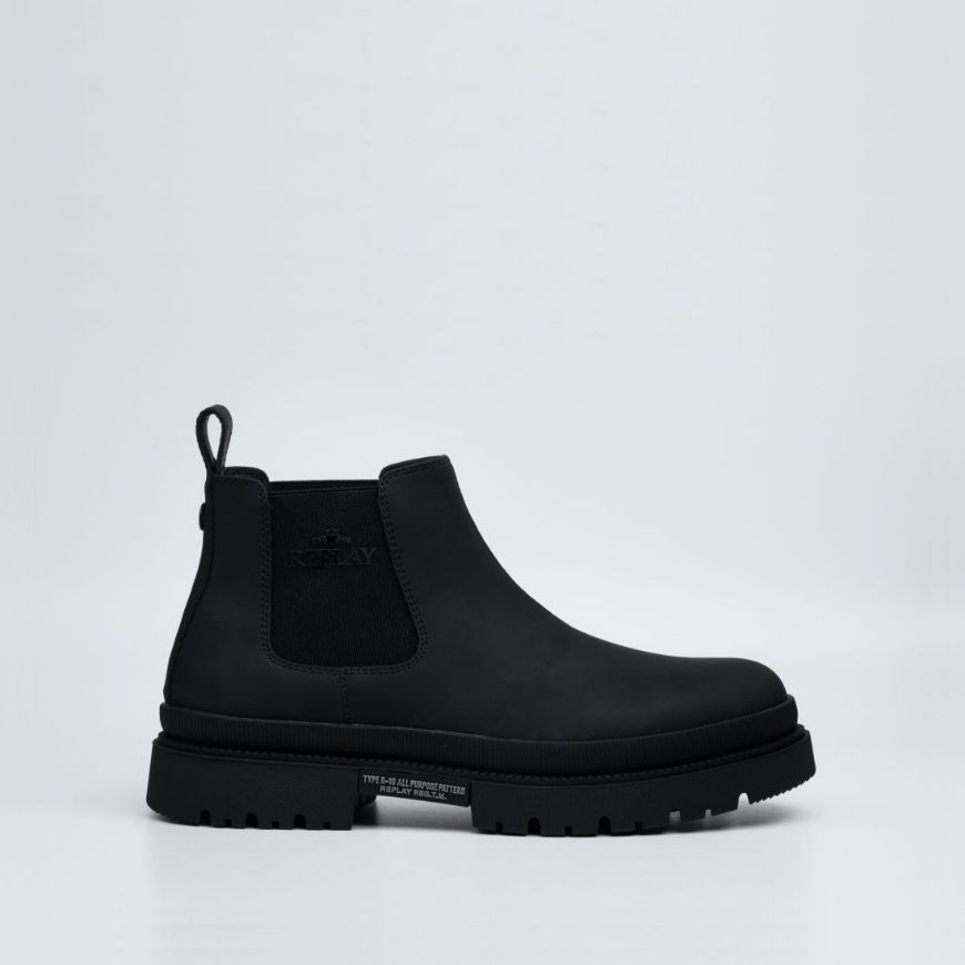 Picture of REPLAY MEN'S SANDTOWN CHELSEA R BOOTS IN BLACK