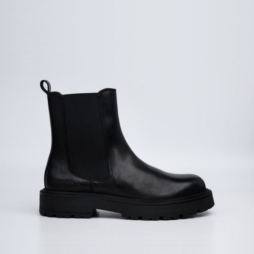 Picture of REPLAY MEN'S URANUS CHELSEA BOOTS IN BLACK