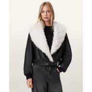 Снимка на ALLSAINTS ДАМСКО КОЖЕНО ЯКЕ LIBRA SHEARLING В ЧЕРНО/БЯЛО 4