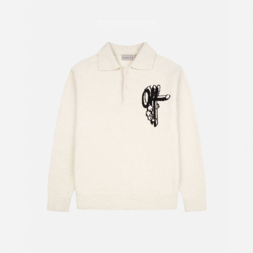 Picture of OTP MEN'S BOUCLE GRIP SWEATER IN OFF WHITE