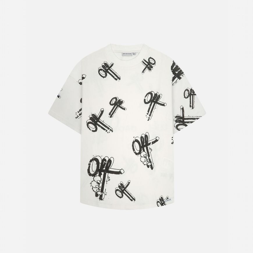 Picture of OTP MEN'S OFF MARK OVERSIZED TEE IN OFF WHITE