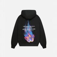 Picture of OTP MEN'S BURNING FLOWER HOOD IN BLACK 1