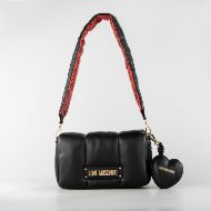 Снимка на LOVE MOSCHINO PUFFY LOGO ДАМСКА ЧАНТА ПРЕЗ РАМО В ЧЕРНО 1