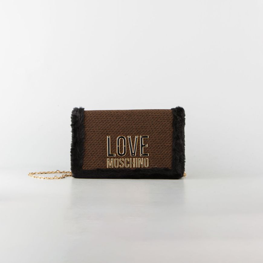 Снимка на LOVE MOSCHINO WINTERY ДАМСКА ЧАНТА С ВЕРИГА В ЧЕРНО