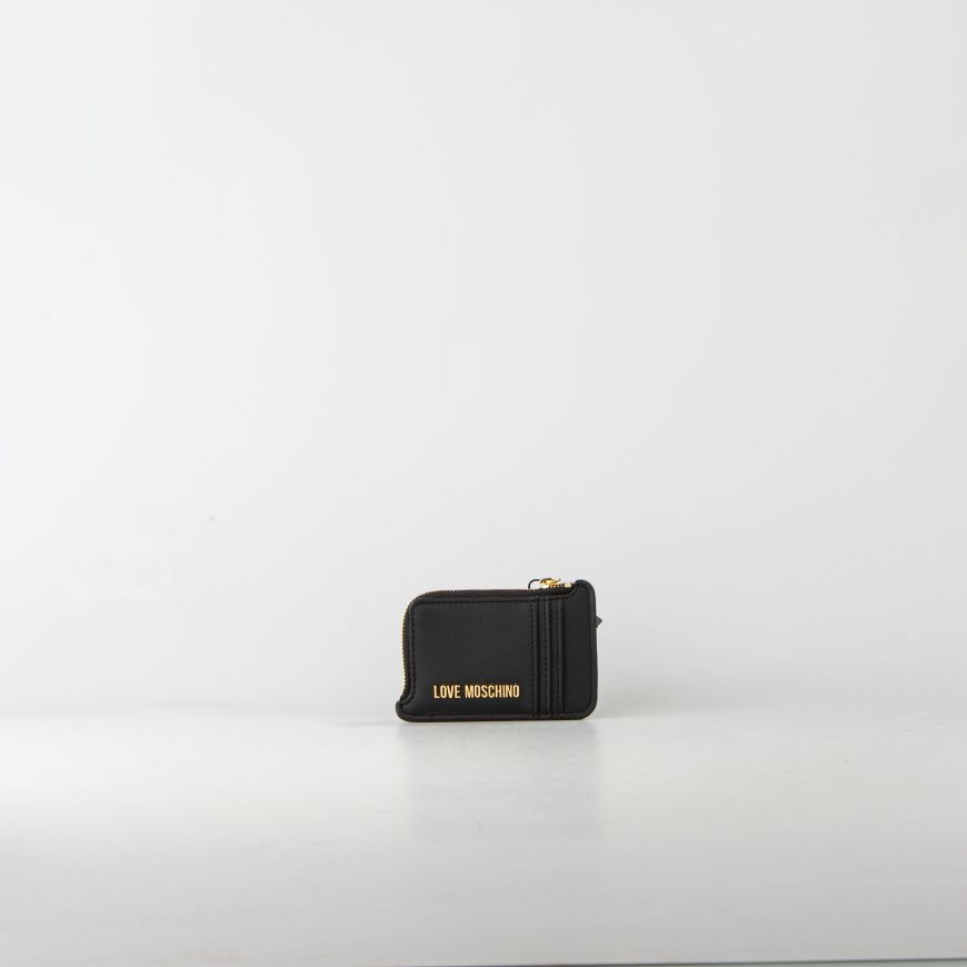 Снимка на LOVE MOSCHINO ДАМСКИ КАРТОДЪРЖАТЕЛ С ЛОГО В ЧЕРНО