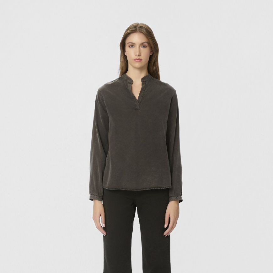 Снимка на DIRTY LAUNDRY ДАМСКА БЛУЗА MAO WOVEN TOP В ЧЕРНО