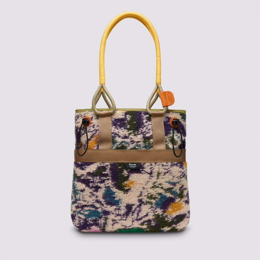 Picture of FLOWER MOUNTAIN WOMEN'S TOTE BAG TEDDY/SUEDE - MILITARY-MULTICOLOUR