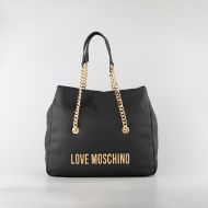 Снимка на LOVE MOSCHINO BOLD LOVE ДАМСКА ШОПЪР ЧАНТА С РЕЛЕФНО ЛОГО В ЧЕРНО 1