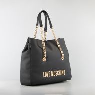 Снимка на LOVE MOSCHINO BOLD LOVE ДАМСКА ШОПЪР ЧАНТА С РЕЛЕФНО ЛОГО В ЧЕРНО 2
