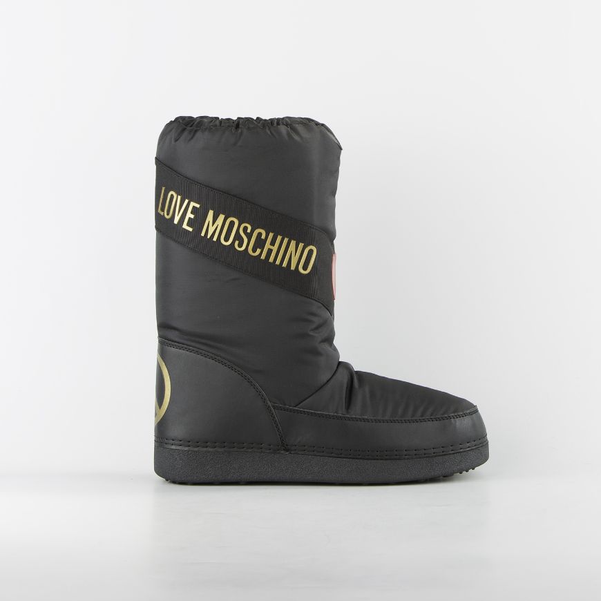Снимка на LOVE MOSCHINO ДАМСКИ ЗИМНИ БОТУШИ С ЛОГО В ЧЕРНО