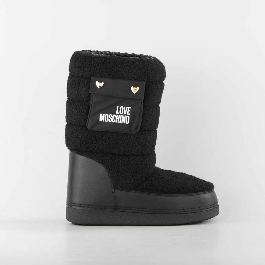 Снимка на LOVE MOSCHINO ДАМСКИ ЗИМНИ БОТУШИ В ЧЕРНО