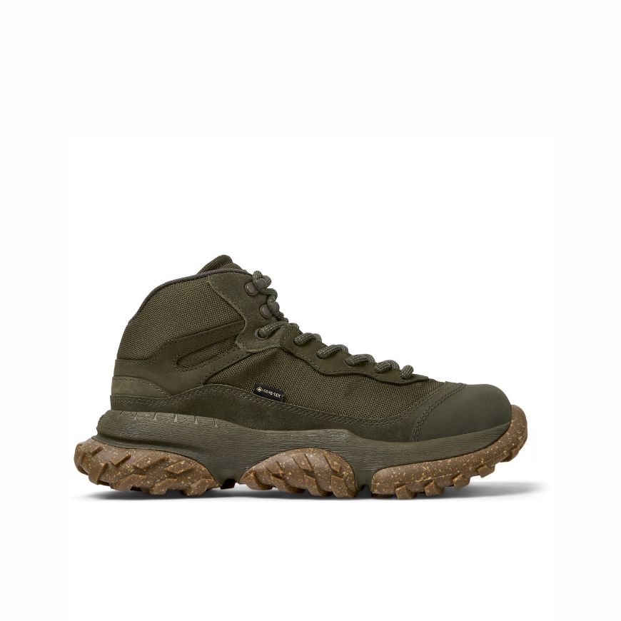 Picture of CAMPER MEN'S KARST TREK TEXTILE AND LEATHER HIGH SNEAKERS IN GREEN