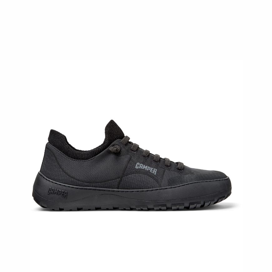Picture of CAMPER MEN'S PEU SERRA TEXTILE SNEAKERS IN BLACK