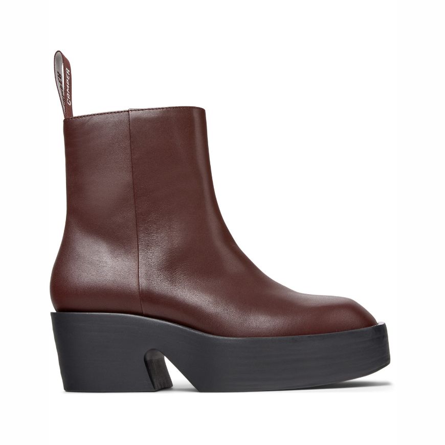 Picture of CAMPER WOMEN'S BILLIE LEATHER PLATFORM BOOTS IN RED