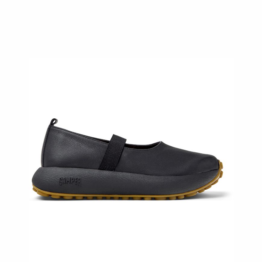 Picture of CAMPER WOMEN'S PELOTAS ATHENS LEATHER PLATFORM SHOES IN BLACK