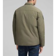 Picture of REPLAY MEN'S FULL-ZIP SHACKET WITH PATCHES IN MUD 4