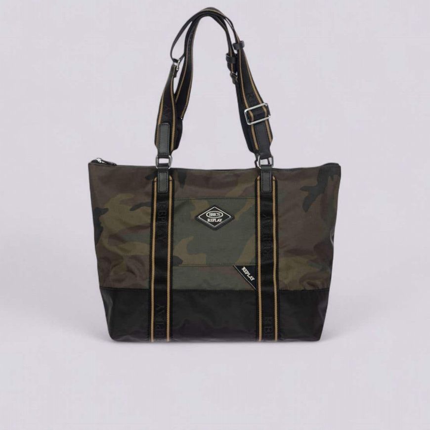 Снимка на REPLAY BRIC`S ЧАНТА 3 IN 1 MEDIUM SHOPPING BAG В ЗЕЛЕН КАМУФЛАЖ