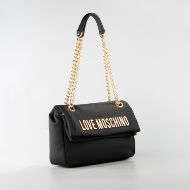 Снимка на LOVE MOSCHINO BOLD LOVE ДАМСКА ЧАНТА ПРЕЗ РАМО С РЕЛЕФНО ЛОГО В ЧЕРНО 2