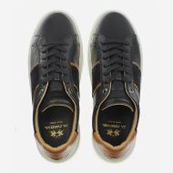 Picture of LA MARTINA MEN'S BLUBBER LEATHER SNEAKERS IN BLACK 4
