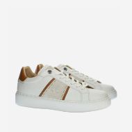 Picture of LA MARTINA MEN'S BLUBBER LEATHER SNEAKERS IN OFF WHITE 2
