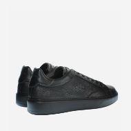 Picture of LA MARTINA MEN'S MUFLONE LEATHER SNEAKERS IN BLACK 3