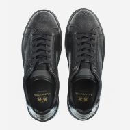 Picture of LA MARTINA MEN'S MUFLONE LEATHER SNEAKERS IN BLACK 4