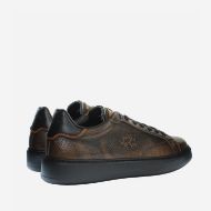 Picture of LA MARTINA MEN'S MUFLONE LEATHER SNEAKERS IN LIGHT BROWN 3