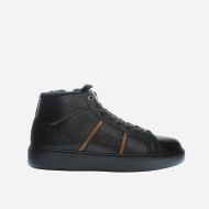 Picture of LA MARTINA MEN'S TODI HIGH LEATHER SNEAKERS IN BLACK 1