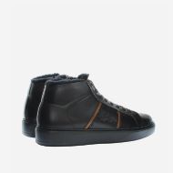 Picture of LA MARTINA MEN'S TODI HIGH LEATHER SNEAKERS IN BLACK 3