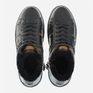 Picture of LA MARTINA MEN'S TODI HIGH LEATHER SNEAKERS IN BLACK 4