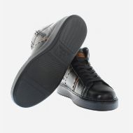 Picture of LA MARTINA MEN'S TODI HIGH LEATHER SNEAKERS IN BLACK 5