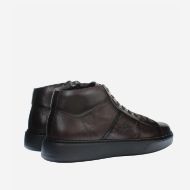 Picture of LA MARTINA MEN'S TODI HIGH LEATHER SNEAKERS IN DARK BROWN 3