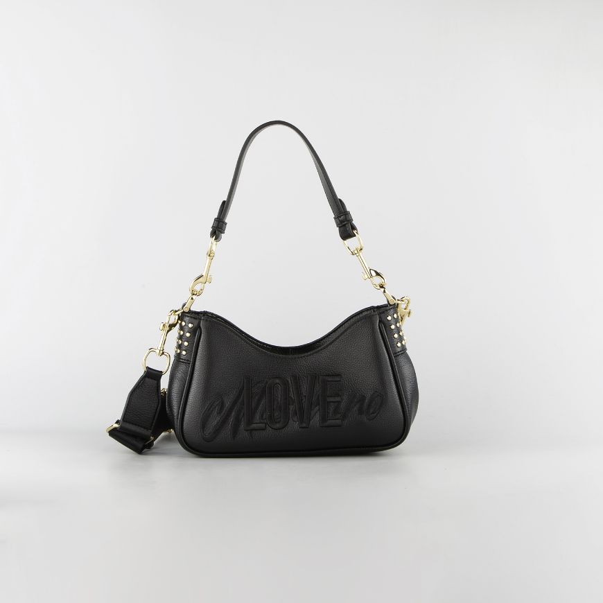 Снимка на LOVE MOSCHINO ДАМСКА ХОБО ЧАНТА С АКЦЕНТ ГРАФИТИ В ЧЕРНО