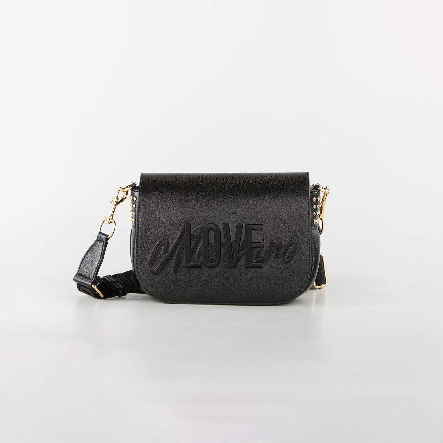 Снимка на LOVE MOSCHINO ДАМСКА ЧАНТА ПРЕЗ РАМО С АКЦЕНТ ГРАФИТИ В ЧЕРНО