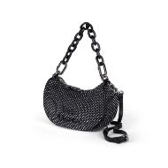 Снимка на JUICY COUTURE BLOSSOM МАЛКА ДАМСКА ХОБО ЧАНТА С КАМЪНИ В ЧЕРНО 2
